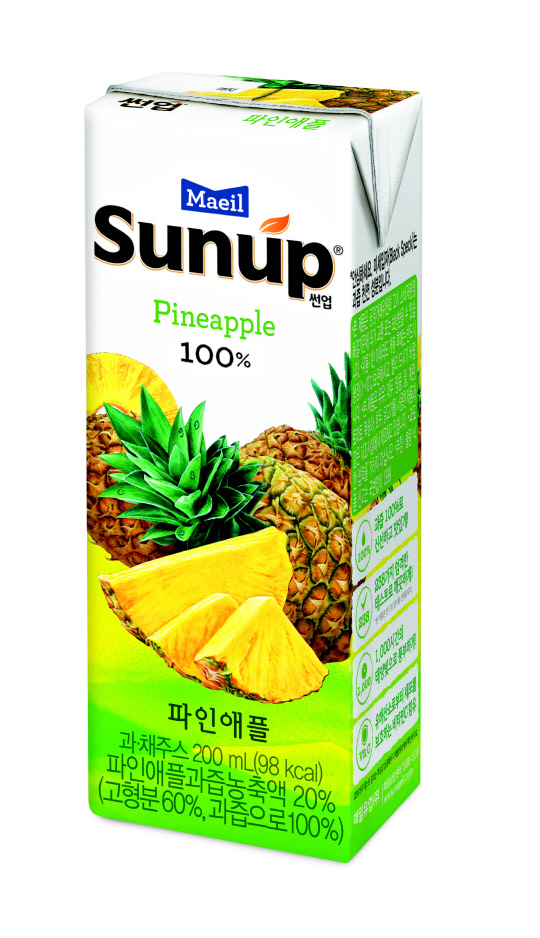 매일유업이 썬업 파인애플주스를 출시했다. <매일유업 제공>